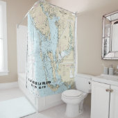 Estero Bay to Lemon Bayチャート航海の11426 Showe シャワーカーテン (インサイチュ)