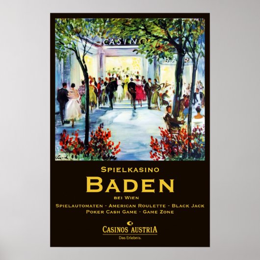 " Esterreich: 2021/heute Wien - Casino Baden ポスター (正面)