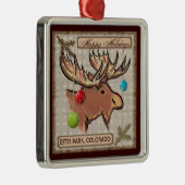 Estes公園のコロラド州の芸術的なアメリカヘラジカのオーナメント メタルオーナメント (右)