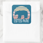 Estes Park Colorado Retro Bear スクエアシール (バッグ)