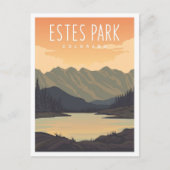 Estes Park Colorado USA Travel Illustration ポストカード (正面)