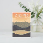 Estes Park Colorado USA Travel Illustration ポストカード (スタンド正面)