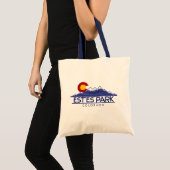 Estes Park Colorado wood mountains tote bag トートバッグ (正面(商品))