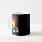 Estes park mountain adventure colorado state flag コーヒーマグカップ (正面左)
