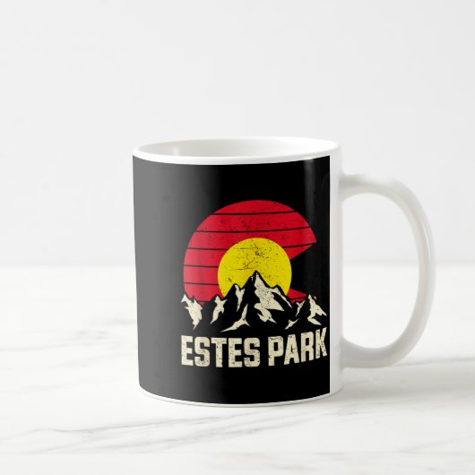 Estes park mountain adventure colorado state flag コーヒーマグカップ (右)