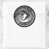 Estes wind black sticker ラウンドシール (バッグ)