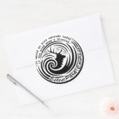 Estes Wind white sticker ラウンドシール (封筒)