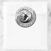 Estes Wind white sticker ラウンドシール (バッグ)