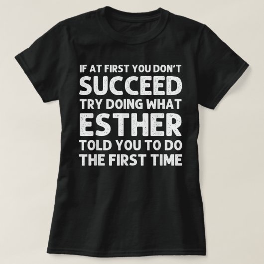 ESTHERネームパーソナライズされた誕生日おもしろいクリスマス Tシャツ (デザイン正面)