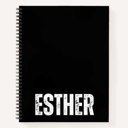 Estherパーソナライズされた付きノートブック ノートブック (正面)
