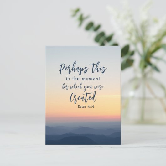 Esther 4:14恐らく聖書の聖句の時である ポストカード (スタンド正面)