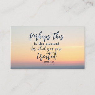 Esther 4:14恐らく聖書の聖句の時である 名刺