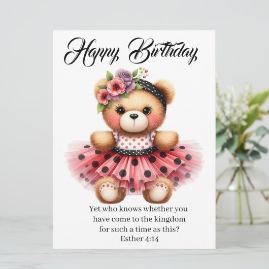 Esther 4:14 Birthday Card カード (スタンド正面)