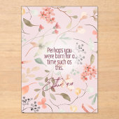 Esther 4:14 Christian Bible Verse Art アクリル招待状 (正面)