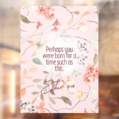 Esther 4:14 Christian Bible Verse Art ウィンドウサイン (シート2)