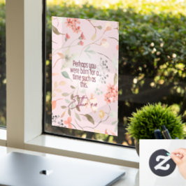 Esther 4:14 Christian Bible Verse Art ウィンドウサイン