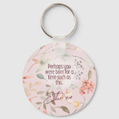 Esther 4:14 Christian Bible Verse Art キーホルダー (正面)