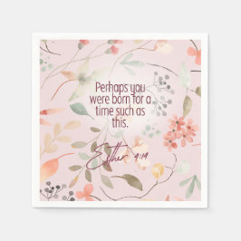 Esther 4:14 Christian Bible Verse Art スタンダードカクテルナプキン