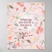 Esther 4:14 Christian Bible Verse Art ポスター (正面)