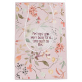 Esther 4:14 Christian Bible Verse Art ミディアムペーパーバッグ (正面)