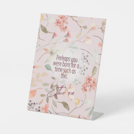 Esther 4:14 Christian Bible Verse Art 台座サイン