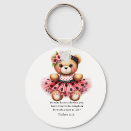 Esther 4:14 Girly Bear Keychain キーホルダー
