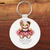 Esther 4:14 Girly Bear Keychain キーホルダー (正面)