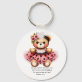 Esther 4:14 Girly Bear Keychain キーホルダー (裏面)