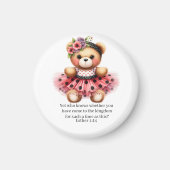 Esther 4:14 Girly Bear Magnet マグネット (正面)