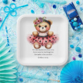 Esther 4:14 Girly Bear Paper Plates ペーパープレート (パーティー)