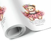 Esther 4:14 Girly Bear Wrapping Paper ラッピングペーパー (ロールコーナー)