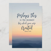 Esther 4 Just this is the time Bible Flat Card (正面/裏面)