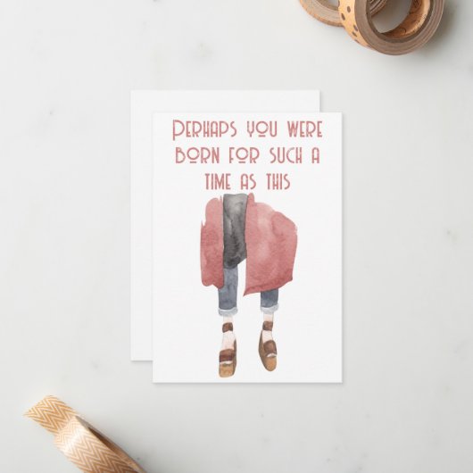 Esther Bible Verse Notecard ノートカード (正面/裏面インサイチュ)