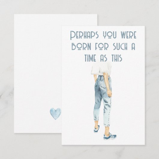 Esther Bible Verse Notecard ノートカード (正面/裏面)