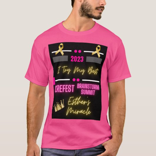 Esther's Miracle 2023 CureFest & Brainstorm Summit Tシャツ (正面)