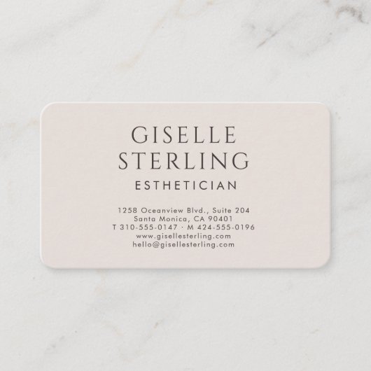 Esthetician  名刺 (正面)