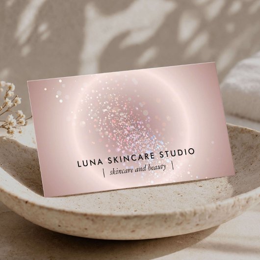 Esthetician Celestial Glow Blush Pink Luxury 名刺
