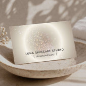 Esthetician Celestial Glow Champagne Gold Luxury 名刺