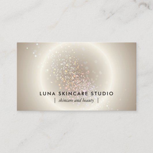 Esthetician Celestial Glow Champagne Gold Luxury 名刺 (正面)