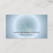 Esthetician Celestial Glow Modern Dusty Blue 名刺 (正面)