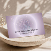 Esthetician Celestial Glow Modern Soft Lavender 名刺