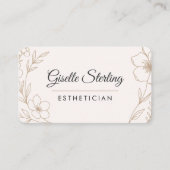Esthetician Floral Botanical 名刺 (正面)