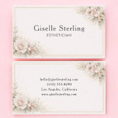 Esthetician Floral Neutral Professional 名刺