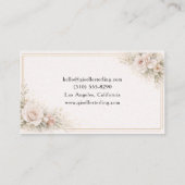 Esthetician Floral Neutral Professional 名刺 (裏面)