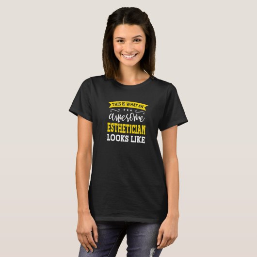 Esthetician Job Title Employee Funny Worker Esthet Tシャツ (正面フル)