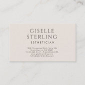 Esthetician Minimalist Luxury Neutral Modern 名刺 (正面)