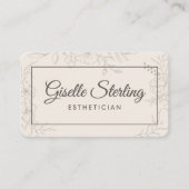 Esthetician Neutral Floral 名刺 (正面)
