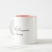 Esthetician Notebook - Personalized Gift ツートーンマグカップ (正面左)