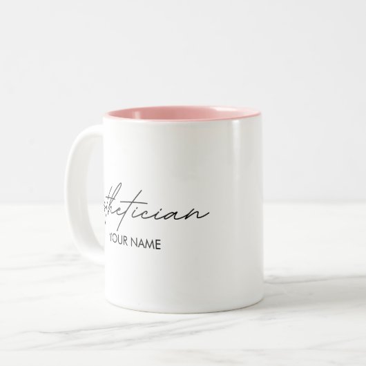 Esthetician Notebook - Personalized Gift ツートーンマグカップ (正面左)