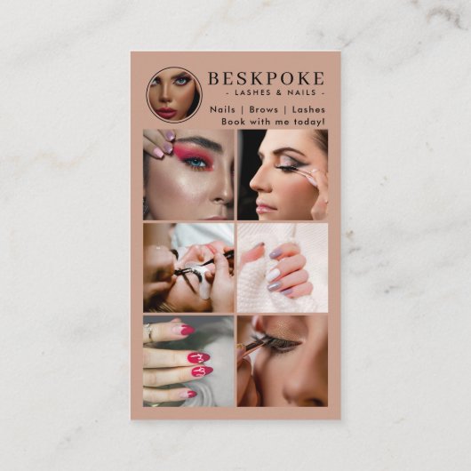 Esthetician Photo Feed Boho Social Media QR Code 名刺 (裏面)